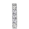 Sterling Silver Eternity Wedding Band with Created White Sapphires