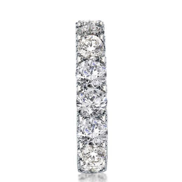 Sterling Silver Eternity Wedding Band with Created White Sapphires