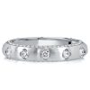Rose Golden Floral Stacking Wedding Band - 925 Sterling Silver Ring for Women