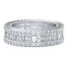 Eternal Created White Sapphire Wedding Band in Sterling Silver