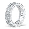 Eternal Created White Sapphire Wedding Band in Sterling Silver