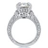 Oval Cut Engagement Ring in Rhodium-Plated Sterling Silver with 5.81 CT Center Stone