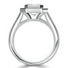 Emerald Cut Bezel Solitaire Engagement Ring in Sterling Silver with 2.75 CT Center Stone