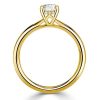 1.50 CT Cushion Cut Hidden Halo Engagement Ring in 18K Gold Plated Sterling Silver