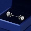 Elegant Flower Design Black Jabot Brooch for Women | Sterling Silver Plated Statement Pin