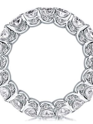 Emerald Eternity Wedding Band - Sterling Silver - 4.40 CT. TW.