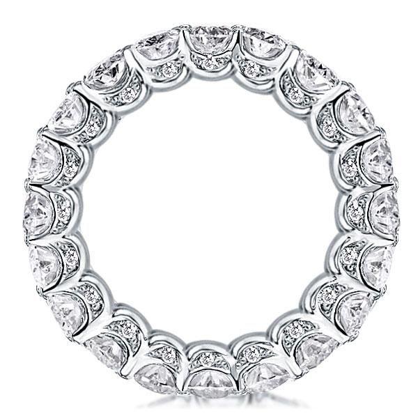 Emerald Eternity Wedding Band - Sterling Silver - 4.40 CT. TW.