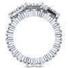 Sterling Silver Three Stone Ladder Design Bridal Set (4.00CT & 2.50CT)