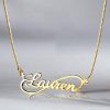 Personalized Infinity Name Necklace - 18K Gold Plated Sterling Silver Love Pendant for Women