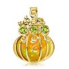 Halloween Pumpkin Opal Necklace Pendant | 18K Gold Plated Sterling Silver Jewelry