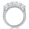 Sterling Silver U Prong Five Stone CZ Wedding Band - 1.61 CT. TW