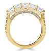 Sterling Silver U Prong Five Stone CZ Wedding Band - 1.61 CT. TW