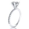 Sterling Silver 6-Prong Solitaire Engagement Ring - 2.75 CT Center Stone