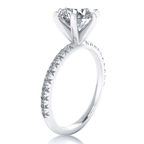 Sterling Silver 6-Prong Solitaire Engagement Ring - 2.75 CT Center Stone