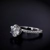 Sterling Silver 6-Prong Solitaire Engagement Ring - 2.75 CT Center Stone
