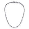 925 Sterling Silver Tennis Necklace - Classic Style, Multiple Lengths
