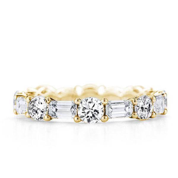 Eternity Created White Sapphire 18K Gold Plated Wedding Band - 7.00 CT.TW