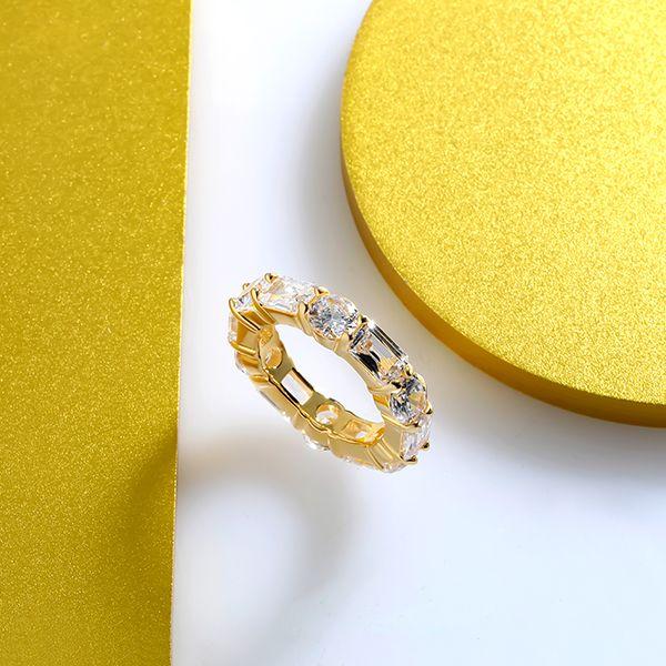 Eternity Created White Sapphire 18K Gold Plated Wedding Band - 7.00 CT.TW