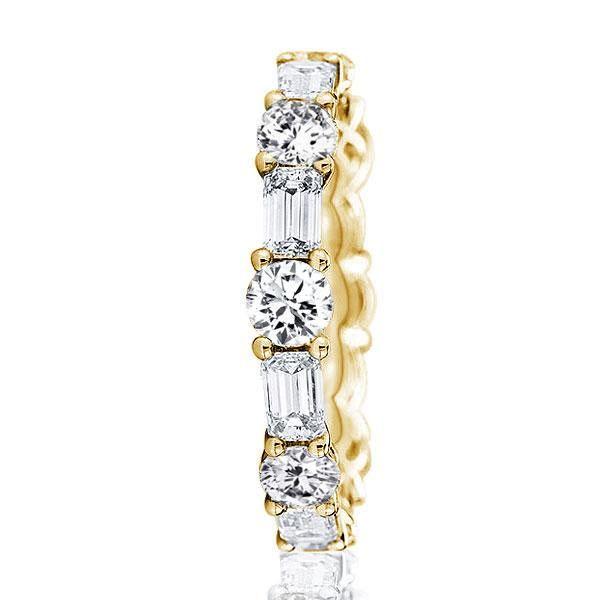 Eternity Created White Sapphire 18K Gold Plated Wedding Band - 7.00 CT.TW
