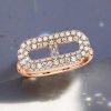 Baguette & Pave Engagement Ring - 925 Sterling Silver - 1.11 CT. TW.