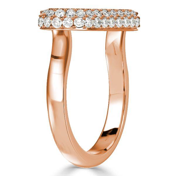Baguette & Pave Engagement Ring - 925 Sterling Silver - 1.11 CT. TW.