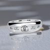 0.63 CT. TW. 5 Stone Asscher Cut Baguette Wedding Band in Rhodium Plated Sterling Silver