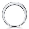 0.63 CT. TW. 5 Stone Asscher Cut Baguette Wedding Band in Rhodium Plated Sterling Silver