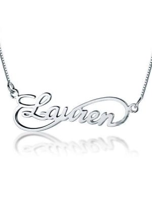 Personalized Infinity Name Necklace - Sterling Silver Custom Love Jewelry