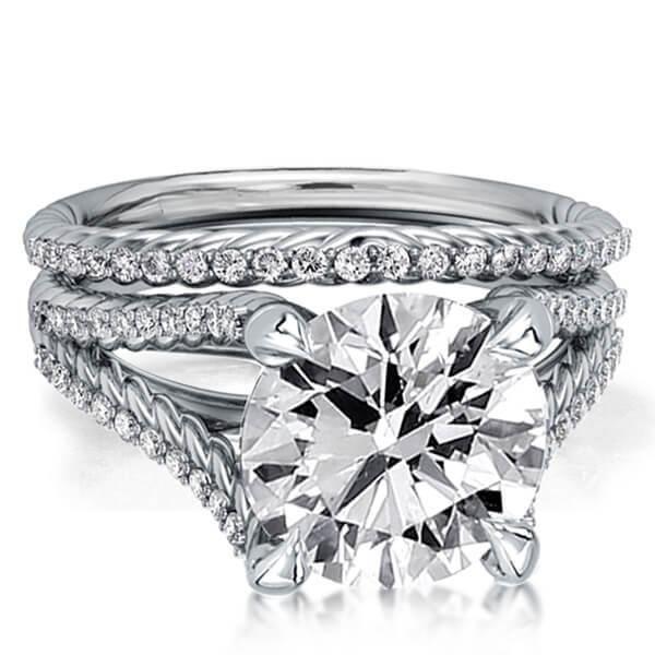 925 Sterling Silver Wedding Ring Set - Engagement & Promise Rings for Couples