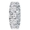Cushion Cut Eternity Wedding Band for Women in Sterling Silver