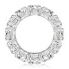 Cushion Cut Eternity Wedding Band for Women in Sterling Silver
