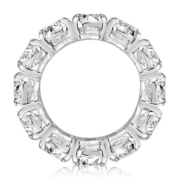 Cushion Cut Eternity Wedding Band for Women in Sterling Silver