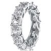 9.00 CT. TW. Princess Cut Eternity Band in Sterling Silver with White Sapphire