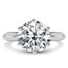 3-Piece Classic Solitaire Created White Sapphire Wedding Set in Sterling Silver
