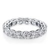 Triple Row Created White Sapphire Sterling Silver Stackable Band Ring Set