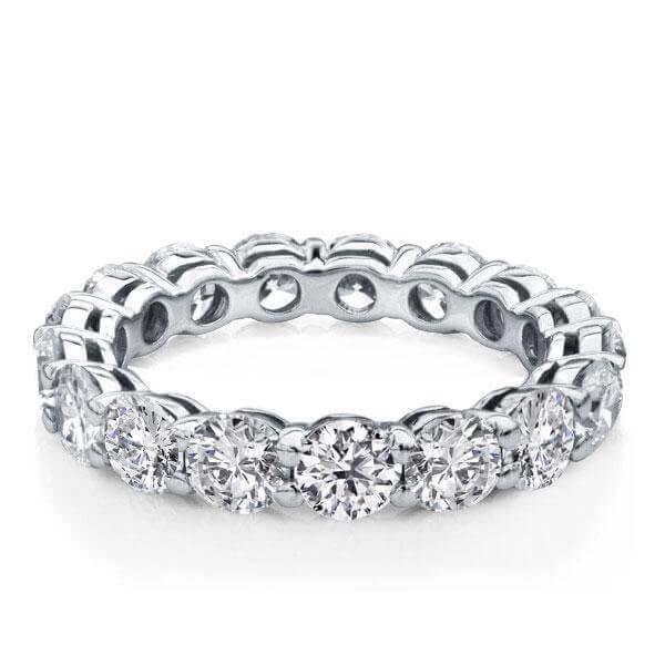 Triple Row Created White Sapphire Sterling Silver Stackable Band Ring Set
