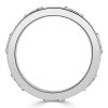 Blue Sapphire Eternity Band - Marquise & Princess Cut - Sterling Silver