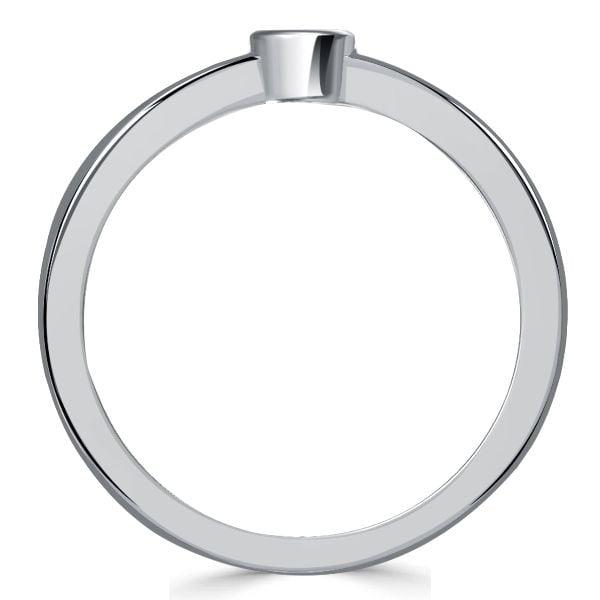 Vintage Style Bezel Setting Anniversary Ring | Sterling Silver 0.50 CT TW Simulated Diamond Band