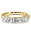 White Sapphire Half Eternity Wedding Band - 925 Sterling Silver
