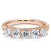 White Sapphire Half Eternity Wedding Band - 925 Sterling Silver