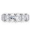 Oval Cut Cubic Zirconia Eternity Band in Sterling Silver