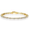 Marquise & Round Cut Cubic Zirconia Tennis Bracelet - 925 Sterling Silver Wedding Bracelet