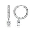 Pear Drop Hoop Earrings for Women - 925 Sterling Silver, Available in Multiple Finishes