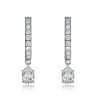 Pear Drop Hoop Earrings for Women - 925 Sterling Silver, Available in Multiple Finishes