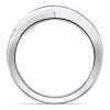 Channel Set Baguette and Round Cut Criss-Cross Diamond Wedding Band in Sterling Silver