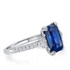 Emerald Three Stone Bridal Set - Sterling Silver Engagement Ring