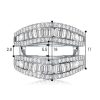 Baguette Enhancer Wedding Band - Sterling Silver Ring Guard - 2.90 CT. TW.