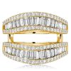 Baguette Enhancer Wedding Band - Sterling Silver Ring Guard - 2.90 CT. TW.