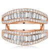 Baguette Enhancer Wedding Band - Sterling Silver Ring Guard - 2.90 CT. TW.