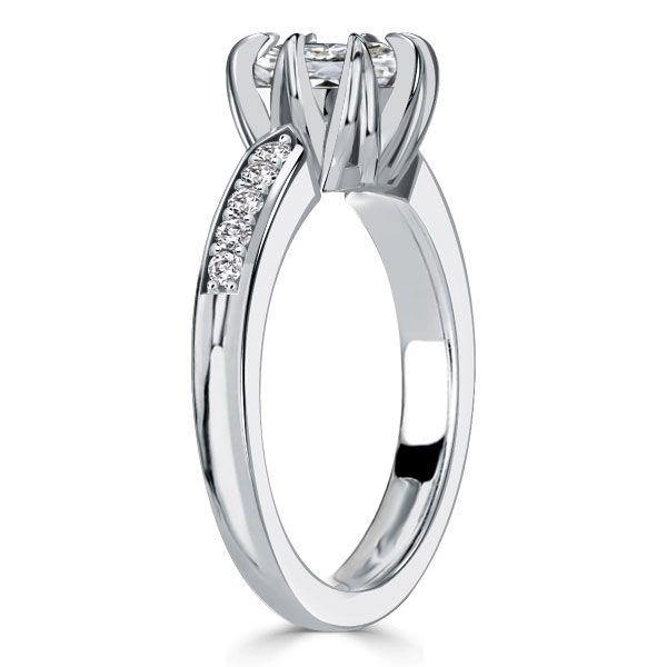 Cushion Cut Sterling Silver Engagement Ring - 2 CT Center Stone